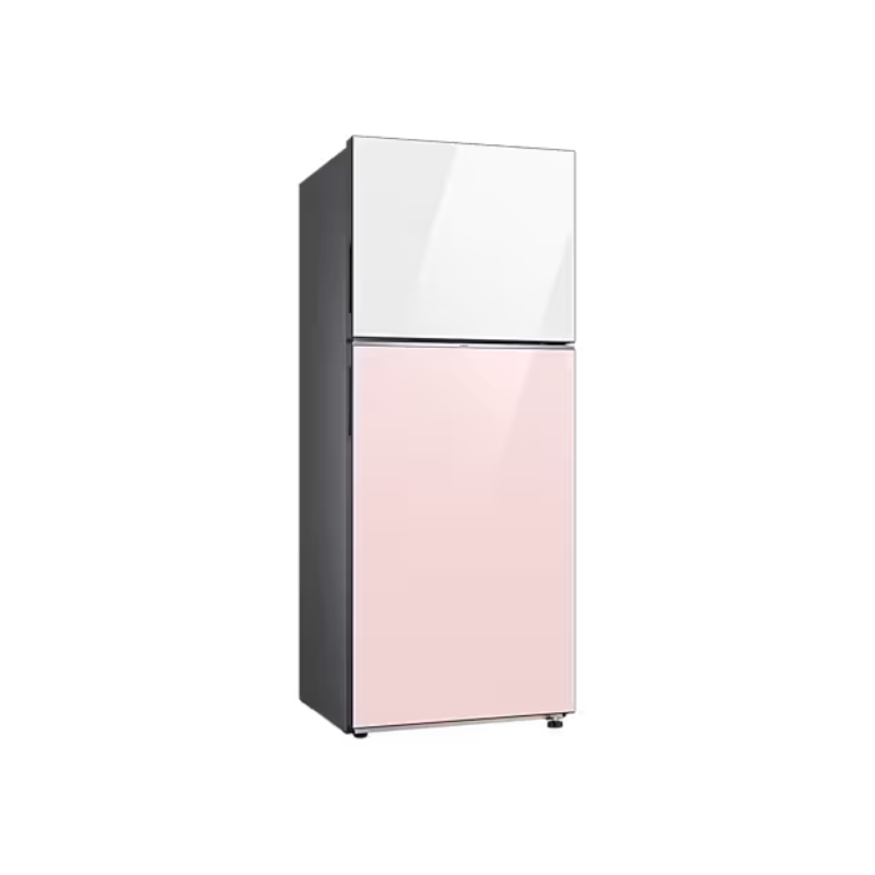 Samsung Refrigerator 393L Double Door Top Freezer Bespoke, SmartThings AI Energy Mode, Spacemax White/Pink RT38CB66218CUT
