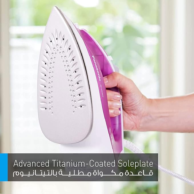 Panasonic Electric Steam Iron 1550W with Non-Stick Soleplate NI-M250TPTH