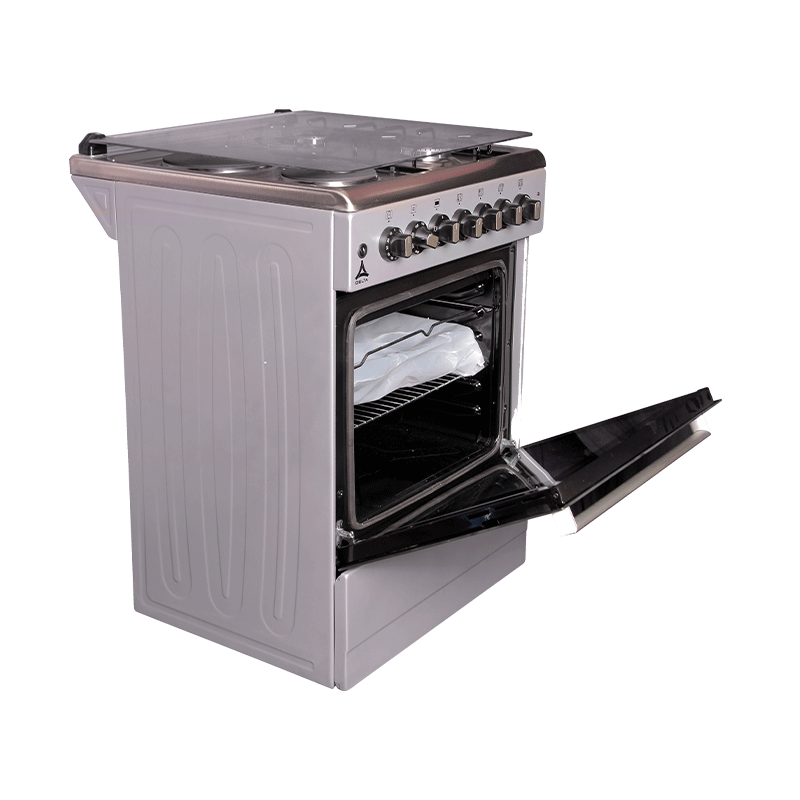 Delta Cookers 60x60cm Electric Oven & Grill 2 Gas 2 Electric Inox DGC-6022.I