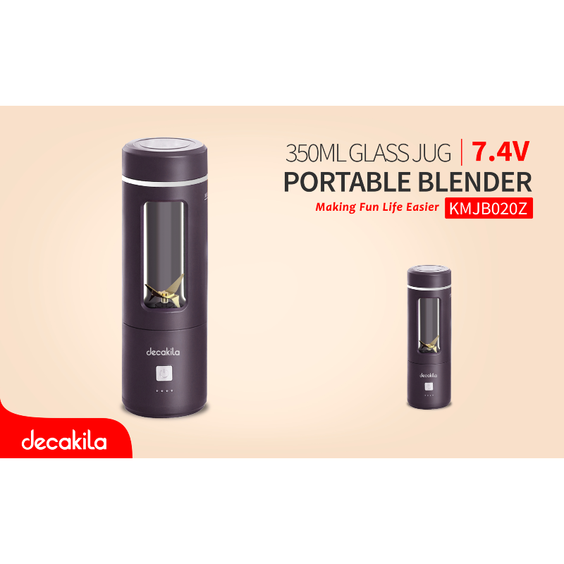 Decakila Portable Blender 50W 7.4V Cordless 350ml KMJB020Z