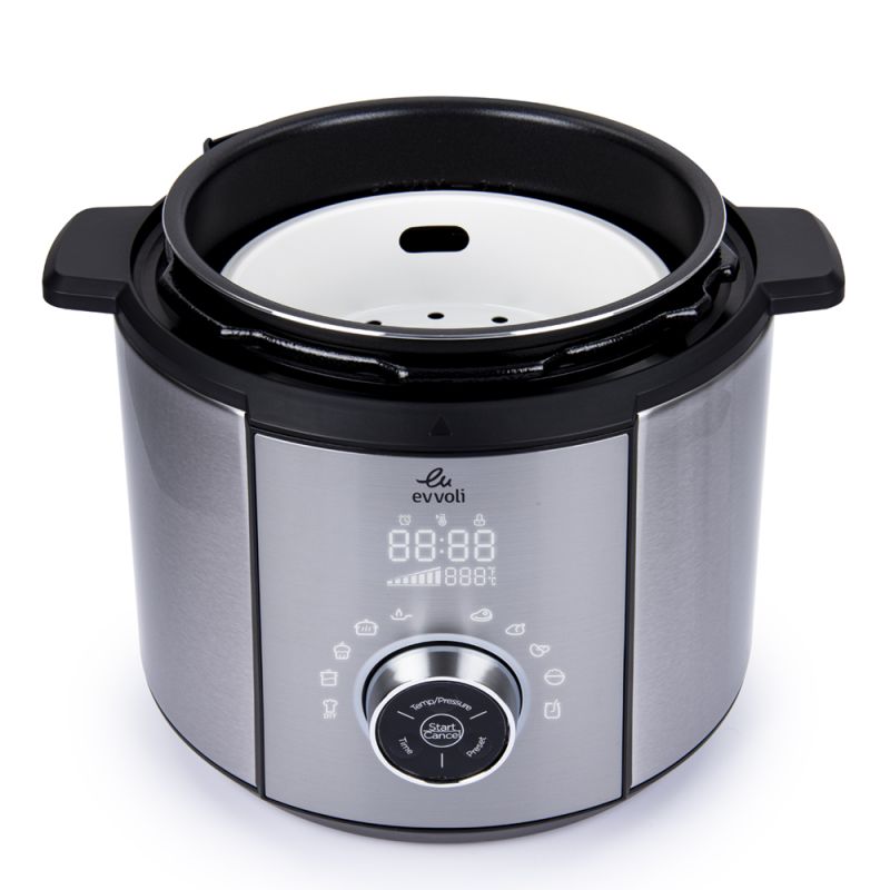 Evvoli Pressure Cooker 5.5L with 10 Cook Settings & 15 Smart Safety Protection Modules 1100W PC6010S