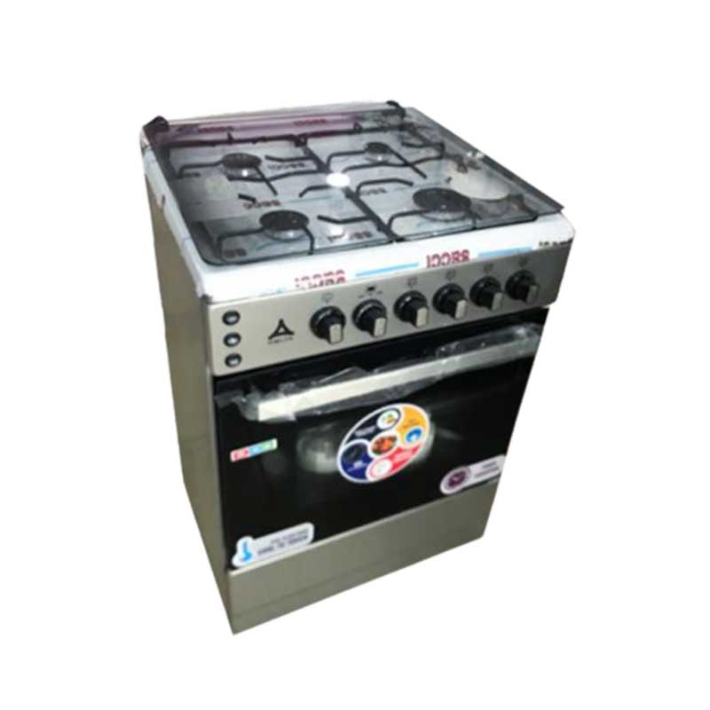 Delta Free Standing Cooker 60x60 4 Gas Burner with Gas Oven & Grill Inox DGC-6040.I