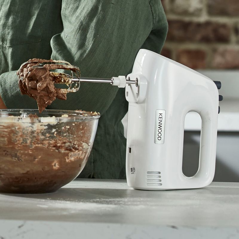 Kenwood Hand Mixer (Electric Whisk) 450W With 5 Speeds + Turbo Button Twin Stainless Steel Kneader And Beater For Mixing Whipping Whisking Kneading Hmp30.A0Wh 10 Kenwood Hand Mixer (Electric Whisk) 450W With 5 Speeds + Turbo Button Twin Stainless Steel Kneader And Beater For Mixing Whipping Whisking Kneading Hmp30.A0Wh