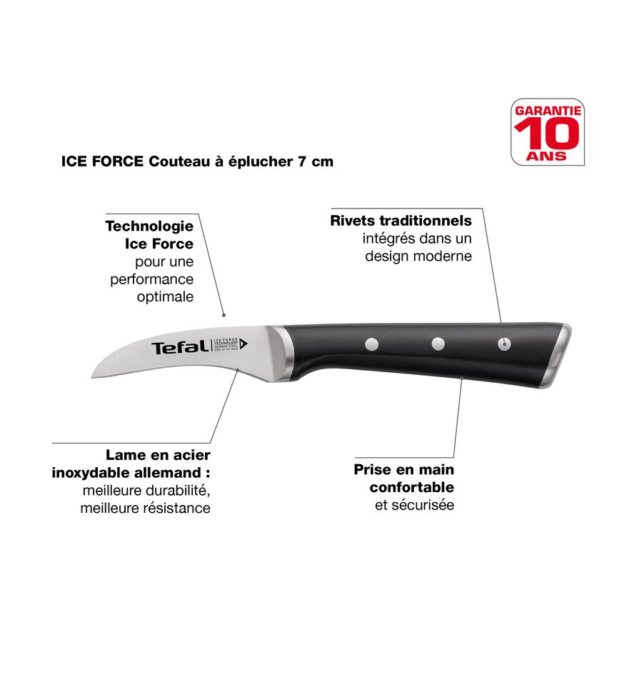 Tefal Ingenio Ice Paring Knife 7Cm Ice Force Technology German Stainless Steel Brushed Stainless Steel Black 27.5 X 6 X 2 Cm K2321214 4 Tefal Ingenio Ice Paring Knife 7Cm Ice Force Technology German Stainless Steel Brushed Stainless Steel Black 27.5 X 6 X 2 Cm K2321214