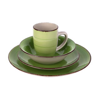 Nadstar Dinner Set 16pcs Porcelain Mug 4pcs  Plate 4pcs  Bowl 4pcs  Soup Plate 4pcs 2023023