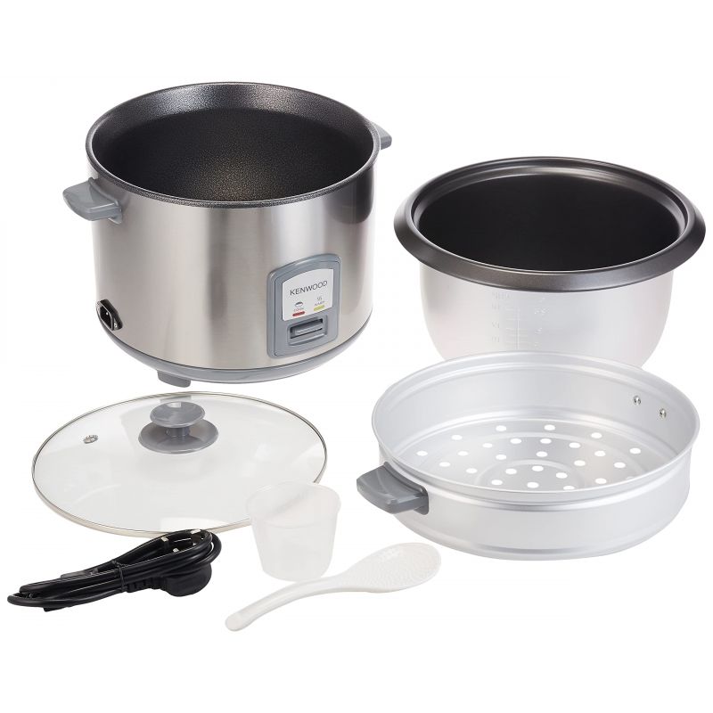 Kenwood 2-In-1 Rice Cooker 1.8L 10-Cups Rice With Food Steamer Basket Non-Stick Cooking Pot Temepered Glass Lid Warm/Cook Lights Spatula Holder Detachable Cord Rcm45.000Ss 6 Kenwood 2-In-1 Rice Cooker 1.8L 10-Cups Rice With Food Steamer Basket Non-Stick Cooking Pot Temepered Glass Lid Warm/Cook Lights Spatula Holder Detachable Cord Rcm45.000Ss