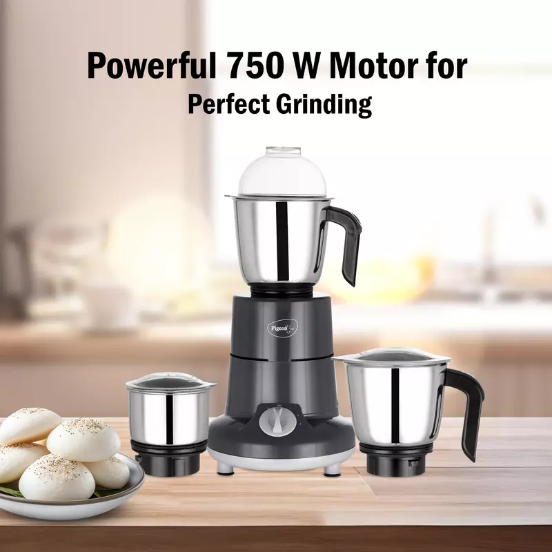 Pigeon Mixer Grinder 750W Stainless Steel Jar Copper Motor Removable Jar Compact Design 1.5L 1.0L 0.4L Jars Especial 8 Pigeon Mixer Grinder 750W Stainless Steel Jar Copper Motor Removable Jar Compact Design 1.5L 1.0L 0.4L Jars Especial