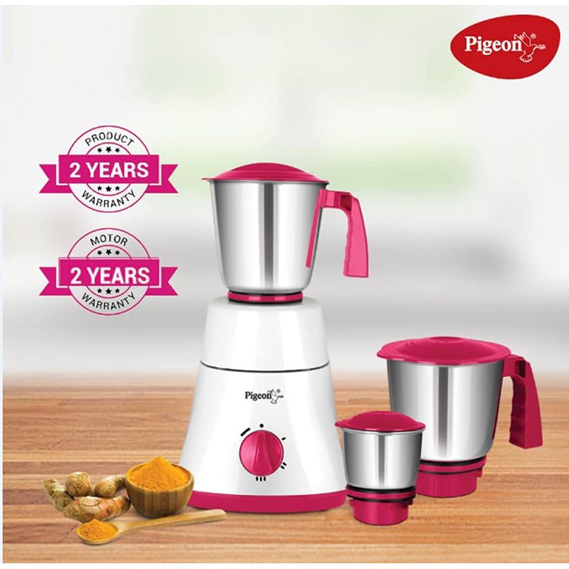 Pigeon Mixer Grinder 550W Abs 10500Rpm With 3 Stainless Steel Jars For Dry Grinding &Amp; Wet Grinding Classic Pro 8 Pigeon Mixer Grinder 550W Abs 10500Rpm With 3 Stainless Steel Jars For Dry Grinding &Amp; Wet Grinding Classic Pro