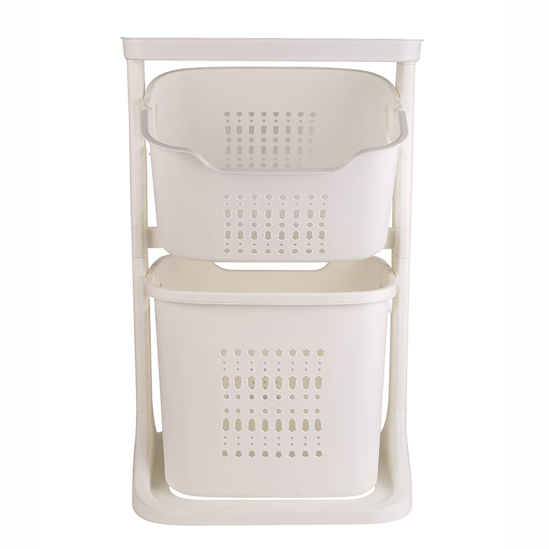 Nadstar Storage Basket 2 Deck Bathroom Clothes Storage Basket Multi-Layer Universal Wheel Rack Grocery Organizer K998-3A 1 Nadstar Storage Basket 2 Deck Bathroom Clothes Storage Basket Multi-Layer Universal Wheel Rack Grocery Organizer K998-3A