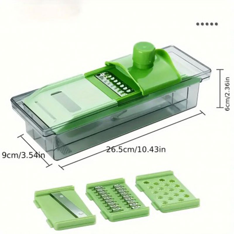 Decakila Manual Vegetable Grater 6In1 - Ss Blade Easy To Use Safety Design Veggie Chopper Onion Chopper Vegetable Chopper With Container Mandoline Slicer Kmtt083W 1 Decakila Manual Vegetable Grater 6In1 - Ss Blade Easy To Use Safety Design Veggie Chopper Onion Chopper Vegetable Chopper With Container Mandoline Slicer Kmtt083W