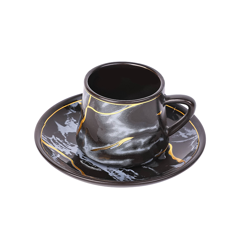 Nadstar Porcelain Cup &Amp; Saucer Golden Print Tea Coffee Cups 0035-1/2 1 Nadstar Porcelain Cup &Amp; Saucer Golden Print Tea Coffee Cups 0035-1/2
