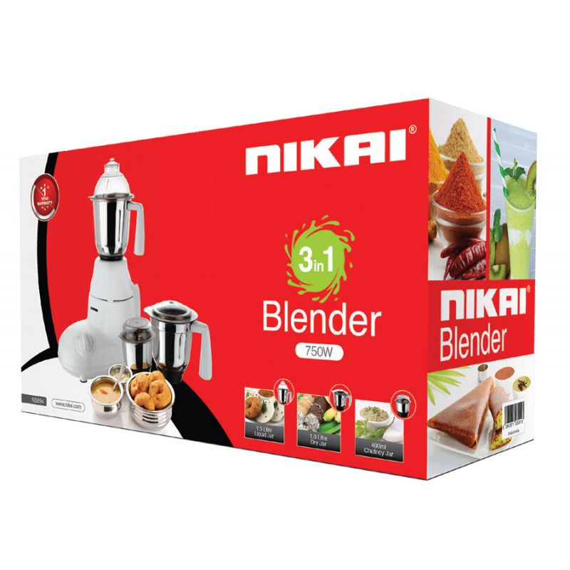Nikai Blender 750W 3 In 1 Stainless Steel Durable Abs Body 18000Rpm Powerful Turbo Motor With Pulse Function Nb894 3 Nikai Blender 750W 3 In 1 Stainless Steel Durable Abs Body 18000Rpm Powerful Turbo Motor With Pulse Function Nb894