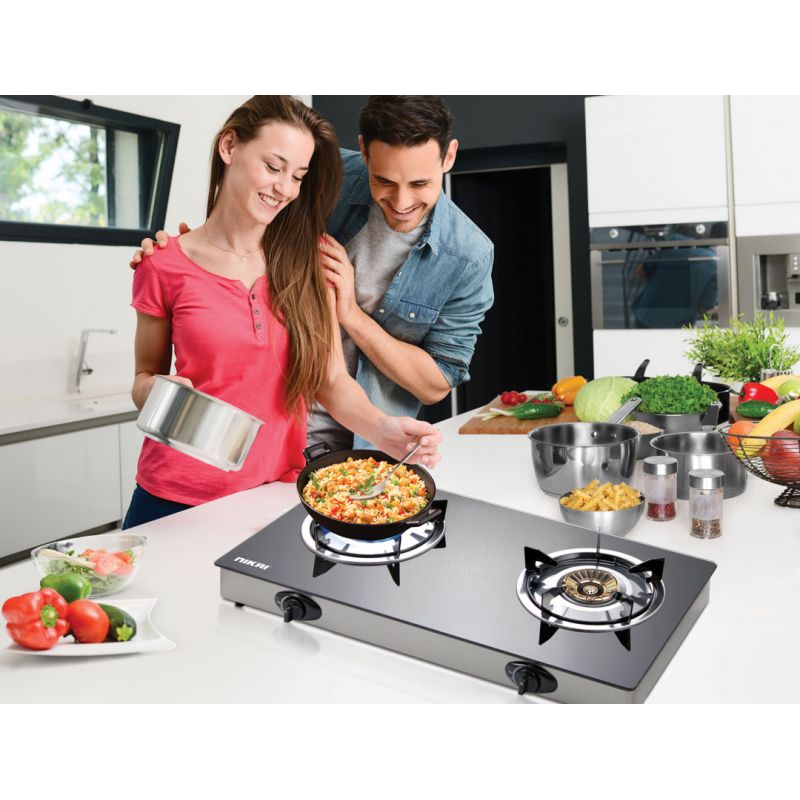Nikai Gas Cooker Glass Top 2 Burner Auto Inginination Blue Flame With High Efficiency Ng5092G 2 Nikai Gas Cooker Glass Top 2 Burner Auto Inginination Blue Flame With High Efficiency Ng5092G