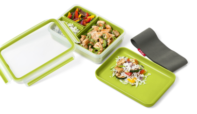 Tefal Masterseal Food Storage 1.2L With Compartments Air Tight Plastic Container Lunchb 2 Tefal Masterseal Food Storage 1.2L With Compartments Air Tight Plastic Container Lunchb