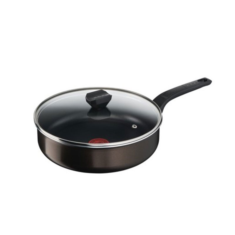Tefal Easy Cook Sautepan 26Cm + Lid Suitable For All Heat Sources Except Induction Non-Stick Coating Made In France B5543302 1 Tefal Easy Cook Sautepan 26Cm + Lid Suitable For All Heat Sources Except Induction Non-Stick Coating Made In France B5543302