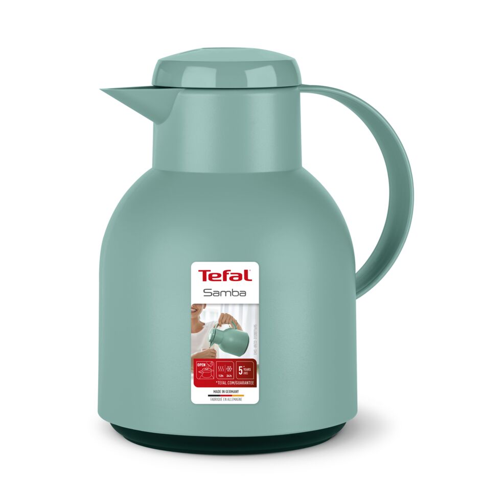 Tefal Samba Jug 1 Liter Green Isothermal Jug Translucent Vacuum Flask Plastic-Polypropylenex (Pp) Glass Liner F4010210 1 Tefal Samba Jug 1 Liter Green Isothermal Jug Translucent Vacuum Flask Plastic-Polypropylenex (Pp) Glass Liner F4010210