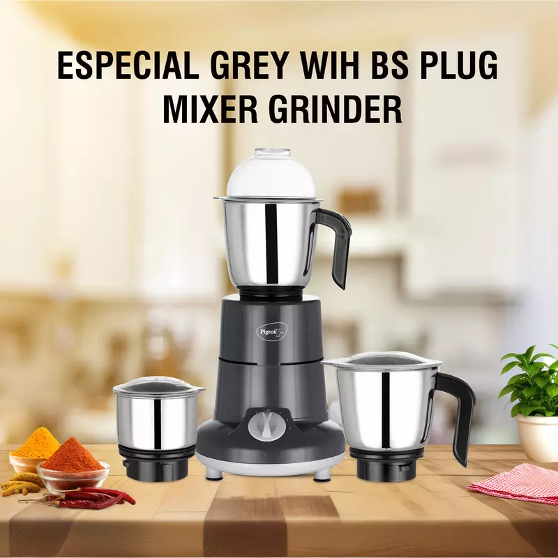 Pigeon Mixer Grinder 750W Stainless Steel Jar Copper Motor Removable Jar Compact Design 1.5L 1.0L 0.4L Jars Especial 7 Pigeon Mixer Grinder 750W Stainless Steel Jar Copper Motor Removable Jar Compact Design 1.5L 1.0L 0.4L Jars Especial