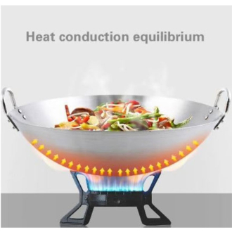 Nadstar Aluminium Karai No4 Heavy Base Aluminum Kadai Deep Frying Kadai with Handle for Kitchen