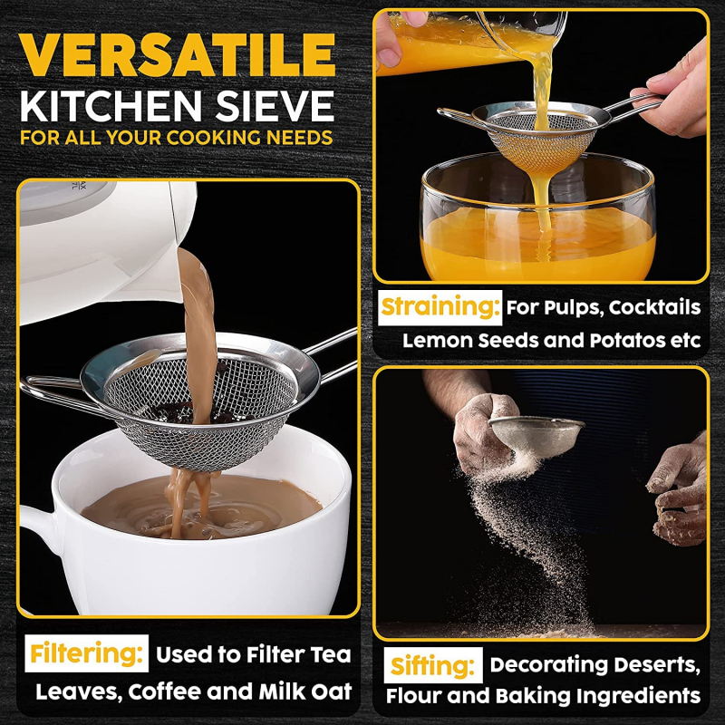 Nadstar Strainer Stainless Steel 18 Cm Multipurpose Kitchen Tea Strainer 2023006 4 Nadstar Strainer Stainless Steel 18 Cm Multipurpose Kitchen Tea Strainer 2023006