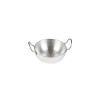 Nadstar Aluminium Classic Karai 6.25" No1 Heavy Base Aluminum Kadai Deep Frying Kadai with Handle for Kitchen