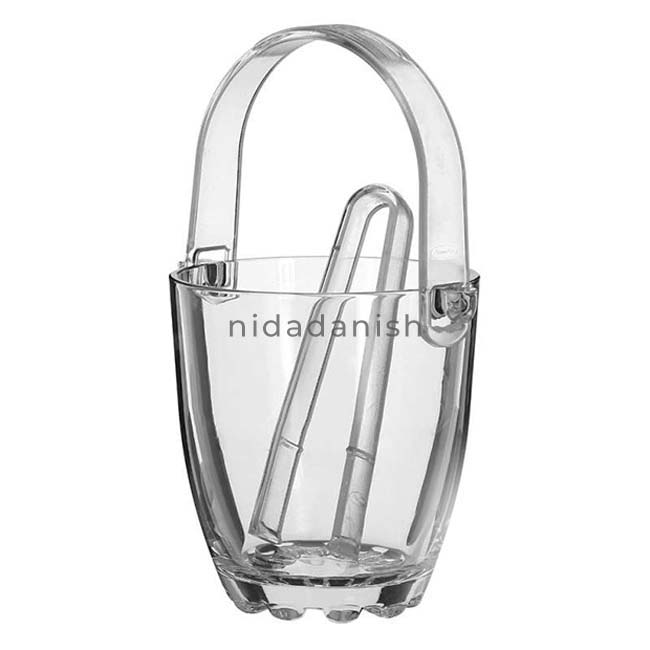 Pasabahce Ice Bucket Sylvana + Tong 53628 1 Pasabahce Ice Bucket Sylvana + Tong 53628