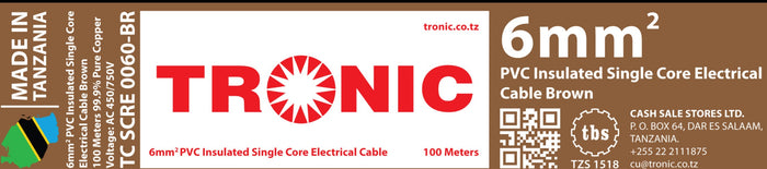 Tronic 6Mm Single Core Cable 2 Tronic 6Mm Single Core Cable