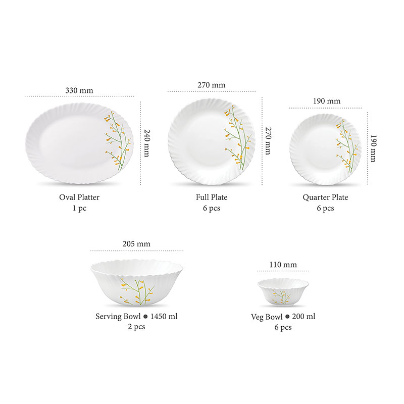 La Opala Dinner Set Citron Weave Classique 20 Pieces Lw020 4 La Opala Dinner Set Citron Weave Classique 20 Pieces Lw020