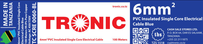 Tronic 6Mm Single Core Cable 1 Tronic 6Mm Single Core Cable