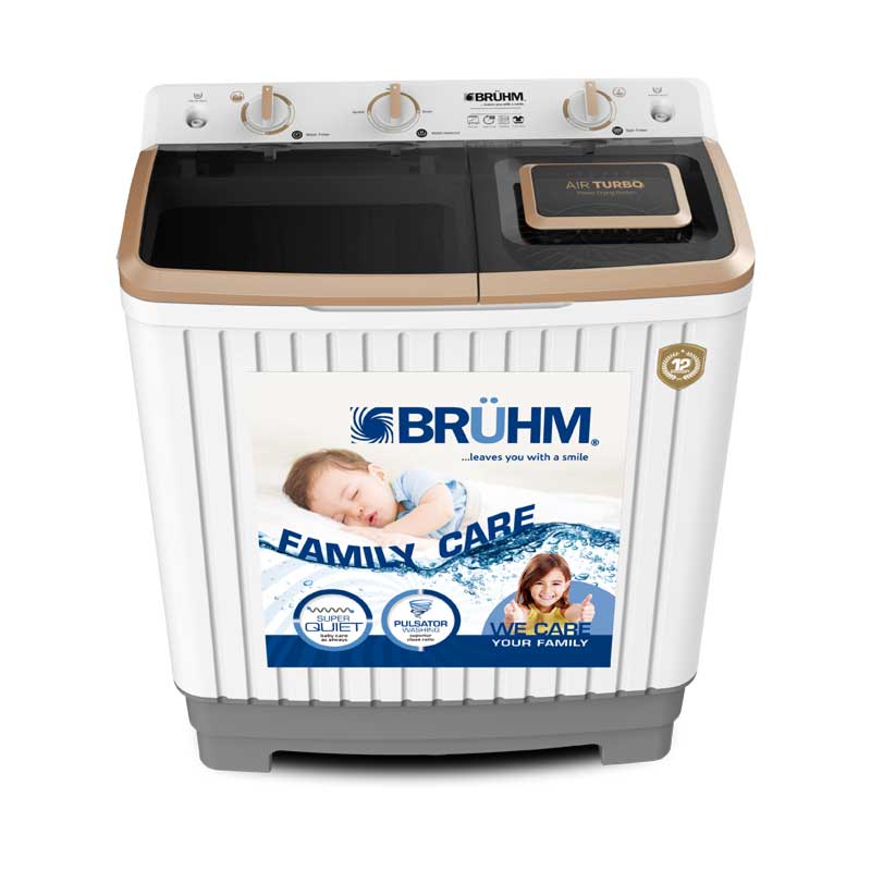Bruhm Washing Machine 11Kg Semi Automatic Twin Tub Top Load Bwt-110H 1 Bruhm Washing Machine 11Kg Semi Automatic Twin Tub Top Load Bwt-110H