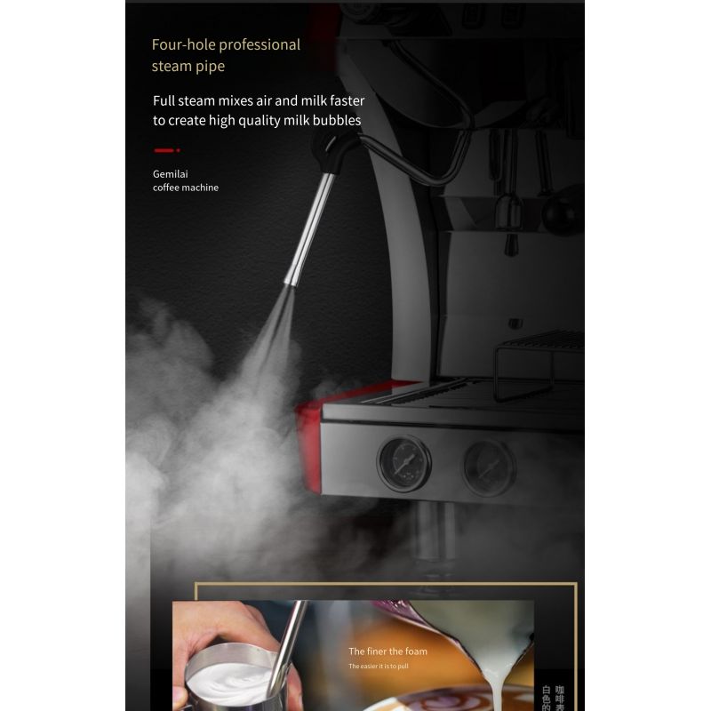 Gemilai Commercial Coffee &Amp; Espresso Machine Double Head 10 Gemilai Commercial Coffee &Amp; Espresso Machine Double Head