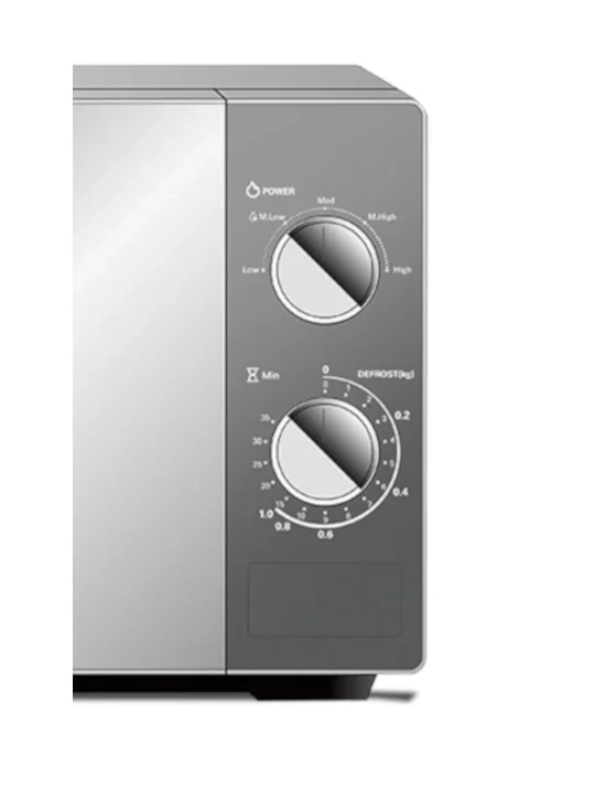 Hisense Microwave 20L 700W Solo Manual, 6 Power Levels, Push Button, Defrost, Cooking Timer, Durable Door, 360° Rotating Plate, Mirror H20Moms10 2 Hisense Microwave 20L 700W Solo Manual, 6 Power Levels, Push Button, Defrost, Cooking Timer, Durable Door, 360° Rotating Plate, Mirror H20Moms10