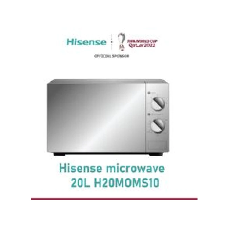 Hisense Microwave 20L 700W Solo Manual, 6 Power Levels, Push Button, Defrost, Cooking Timer, Durable Door, 360° Rotating Plate, Mirror H20Moms10 4 Hisense Microwave 20L 700W Solo Manual, 6 Power Levels, Push Button, Defrost, Cooking Timer, Durable Door, 360° Rotating Plate, Mirror H20Moms10