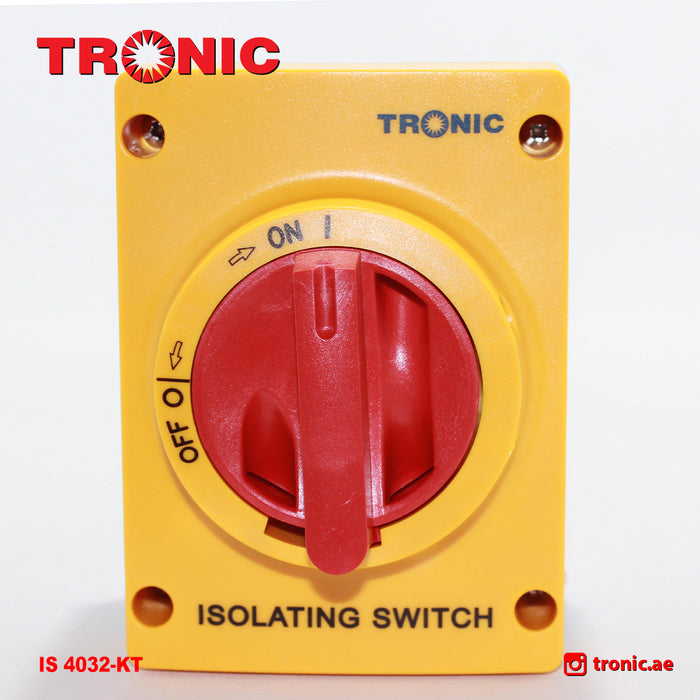 Tronic Surface Isolator 3-Pole 32 Amps (415V) 3 Tronic Surface Isolator 3-Pole 32 Amps (415V)