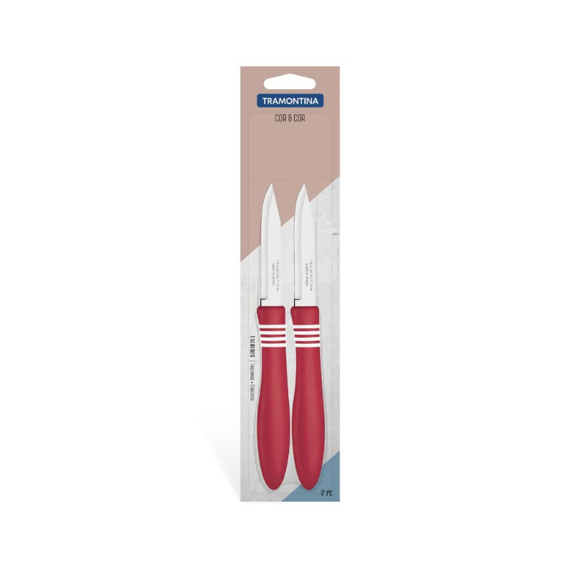 Tramontina Paring Knives Cor 2Pcs Set 23461/273 1 Tramontina Paring Knives Cor 2Pcs Set 23461/273