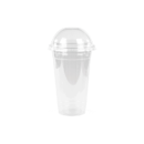 Khaleej Pack Clear Pet Glass 16 OZ with Dome Lid (Pack of 1000)