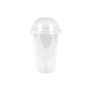 Khaleej Pack Clear Pet Glass 12 OZ with Dome Lid (Pack of 1000)