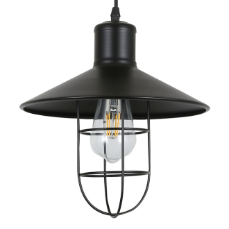 Tronic Black Vintage Pendant Glass Cage Light