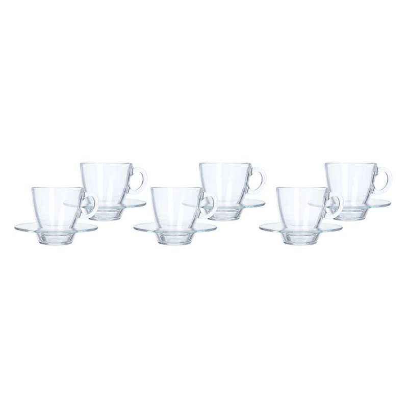 Pasabahce Aqua Cup Saucer 215Ml 6Pcs Round Shape And Dishwasher Safe 95040 4 Pasabahce Aqua Cup Saucer 215Ml 6Pcs Round Shape And Dishwasher Safe 95040