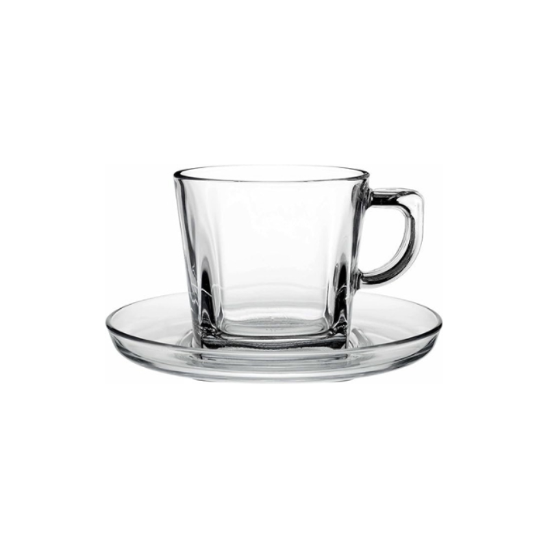 Pasabahce Carre Cup Saucer 215Ml 6Pcs Round Shape And Dishwasher Safe 95307 1 Pasabahce Carre Cup Saucer 215Ml 6Pcs Round Shape And Dishwasher Safe 95307