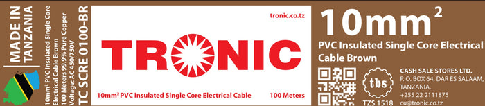Tronic 10Mm Single Core Cable 1 Tronic 10Mm Single Core Cable