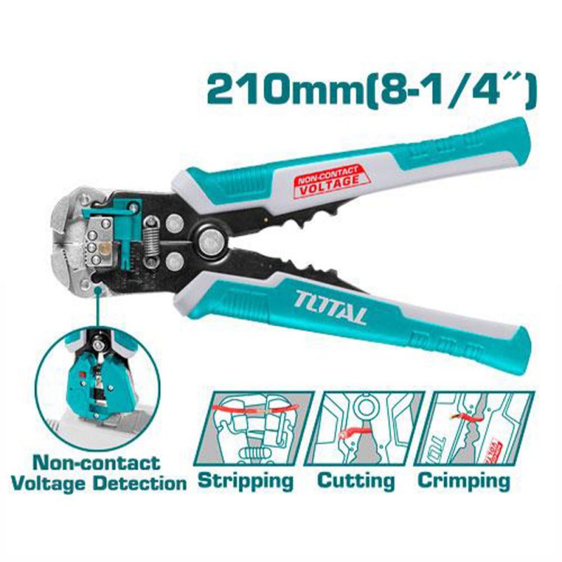 Total Wire Stripping Plier Intelligent Voltage Detecting Tht152429 2 Total Wire Stripping Plier Intelligent Voltage Detecting Tht152429