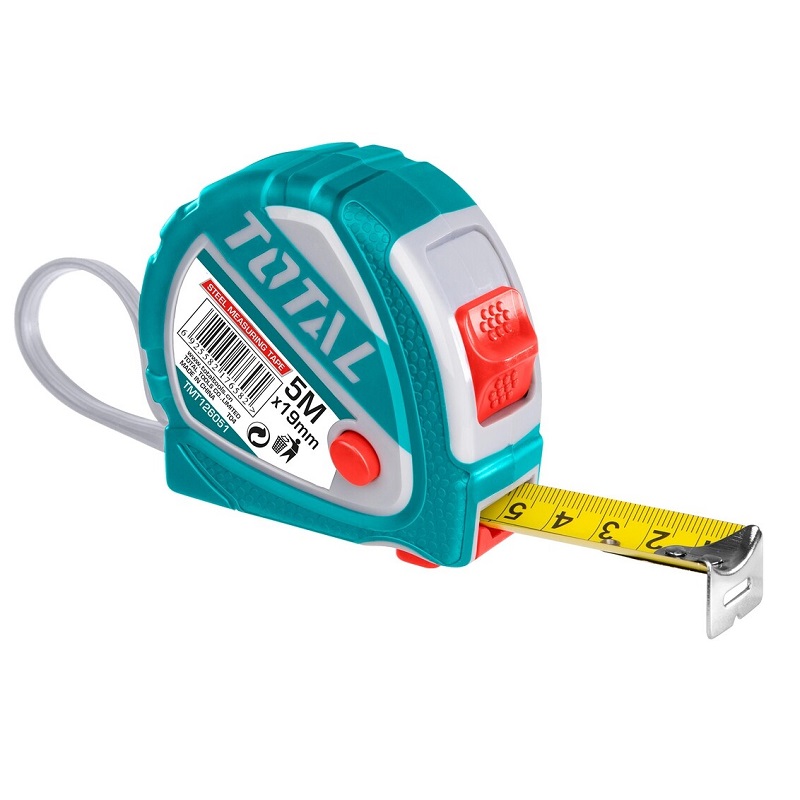 Total Steel Measuring Tape 5M X 19Mm Metric &Amp; Inch Tmt126051 1 Total Steel Measuring Tape 5M X 19Mm Metric &Amp; Inch Tmt126051