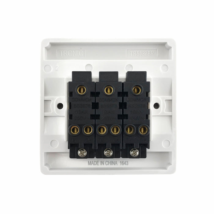 Tronic 3 Gang 2 Way Big Button Switch 3 Tronic 3 Gang 2 Way Big Button Switch