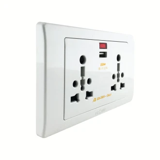 Tronic Twin Universal Socket with 1 USB