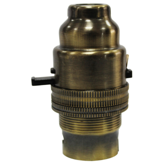 Tronic Brass Lamp Holder B22 (Pin)