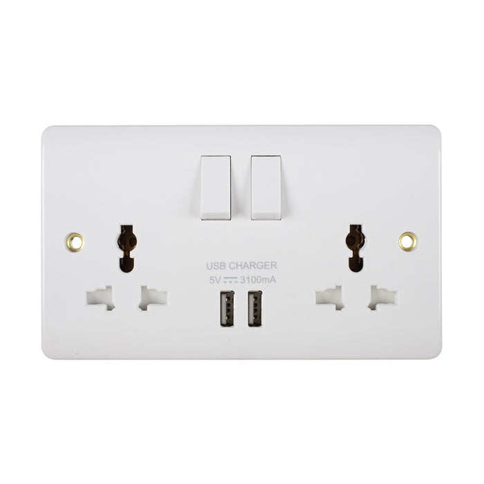 Tronic Universal Switch Socket Twin With 2 X Usb 1 Tronic Universal Switch Socket Twin With 2 X Usb