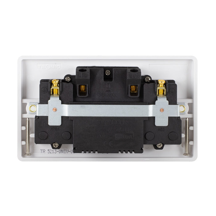 Tronic Universal Switch Socket Twin With 2 X Usb 2 Tronic Universal Switch Socket Twin With 2 X Usb