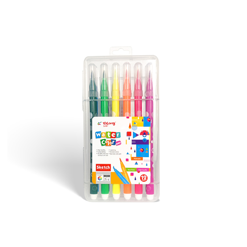 Yalong Water Colour Pen'S Brush Tip 12 Colours P06963 1 Yalong Water Colour Pen'S Brush Tip 12 Colours P06963