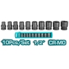 Total DR Impact Socket Set 10pcs ½” THISTD12101