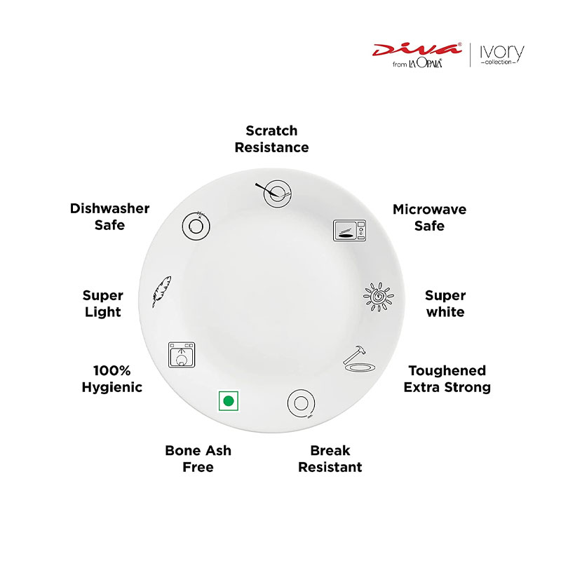 La Opala Soup Bowl 6Pcs Classique White 125Mm/6Cm Lc125 3 La Opala Soup Bowl 6Pcs Classique White 125Mm/6Cm Lc125